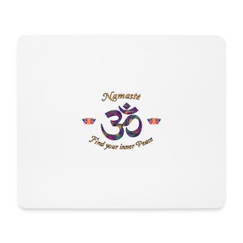 Namaste - Mousepad (Querformat) - Weiß - Vorne