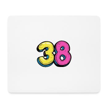 38 Number Comic - Mouse Pad (horizontal) - white - Front
