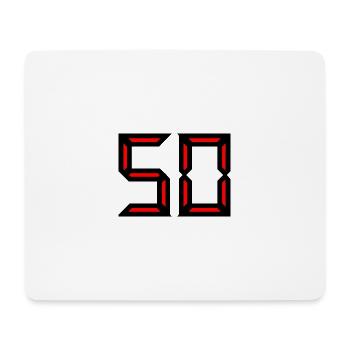 50. 50 YEARS. 50th ANNIVERSARY. BIRTHDAY 50 YEARS. - Mouse Pad (horizontal) - white - Front