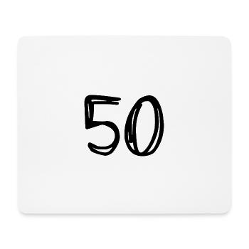 50. 50 YEARS. 50th ANNIVERSARY. BIRTHDAY 50 YEARS. - Mouse Pad (horizontal) - white - Front