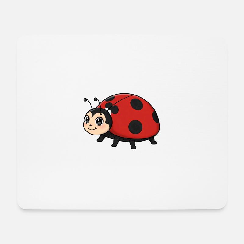 Tier Cartoon Marienkäfer - Mousepad (Querformat) - Weiß