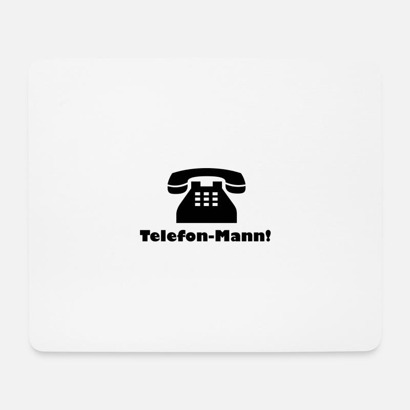 Telefon-Mann! - Mousepad (Querformat) - Weiß
