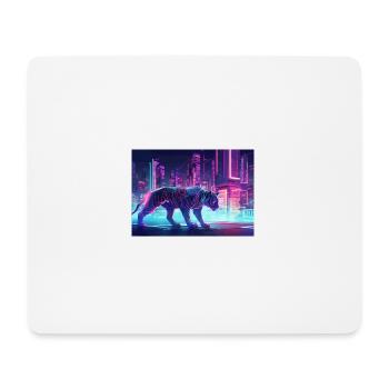 Futuristic Tiger - Mouse Pad (horizontal) - white - Front