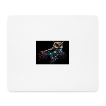 Neon Owl - Mouse Pad (horizontal) - white - Front