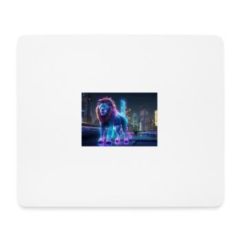 Lion of the Future - Mouse Pad (horizontal) - white - Front