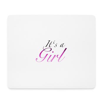 It's a Girl - Mouse Pad (horizontal) - white - Front