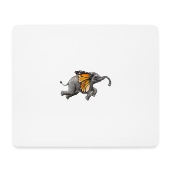 Fliegender Elefant - Mousepad (Querformat) - Weiß - Vorne