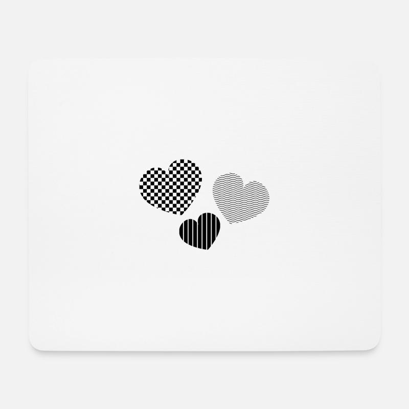 ICH LIEBE DICH. ICH LIEBE DICH. LIEBE. LIEBE. HERZ. - Mousepad (Querformat) - Weiß