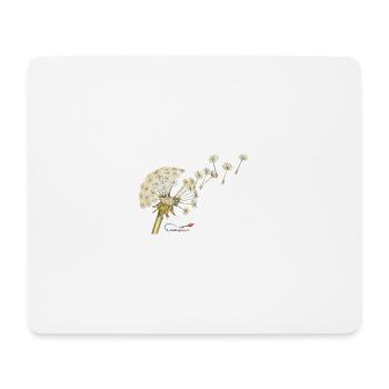 Pusteblume – Löwenzahn zur Fruchtzeit - Mousepad (Querformat) - Weiß - Vorne