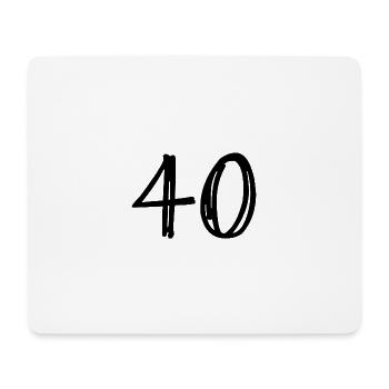 40. 40 YEARS. 40th ANNIVERSARY. BIRTHDAY 40 YEARS. - Mouse Pad (horizontal) - white - Front
