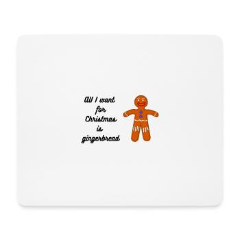 Lebkuchen Weihnachtsdesign, Gingerbread - Mousepad (Querformat) - Weiß - Vorne