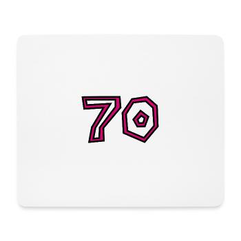 70. 70 ANS. 70e ANNIVERSAIRE. ANNIVERSAIRE 70 ANS. - Tapis de souris (format paysage) - blanc - Devant