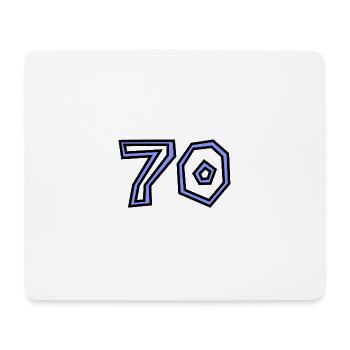 70. 70 ANS. 70e ANNIVERSAIRE. ANNIVERSAIRE 70 ANS. - Tapis de souris (format paysage) - blanc - Devant