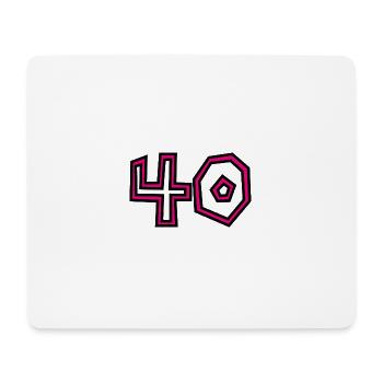 40. 40 ANS. 40e ANNIVERSAIRE. ANNIVERSAIRE 40 ANS. - Tapis de souris (format paysage) - blanc - Devant