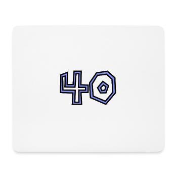 40. 40 ANS. 40e ANNIVERSAIRE. ANNIVERSAIRE 40 ANS. - Tapis de souris (format paysage) - blanc - Devant