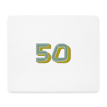 50. 50 YEARS. 50th ANNIVERSARY. 50 YEARS ANNIVERSARY. - Mouse Pad (horizontal) - white - Front