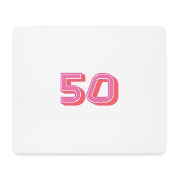 50. 50 JAHRE. 50-JÄHRIGES JUBILÄUM. 50-JÄHRIGES JUBILÄUM. - Mousepad (Querformat) - Weiß - Vorne