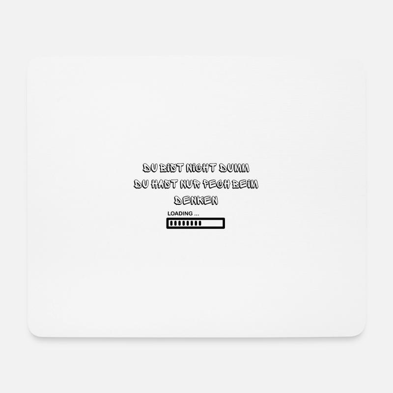 Pech beim Denken - Mousepad (Querformat) - Weiß