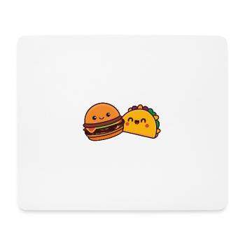 burger et Döner - Tapis de souris (format paysage) - blanc - Devant