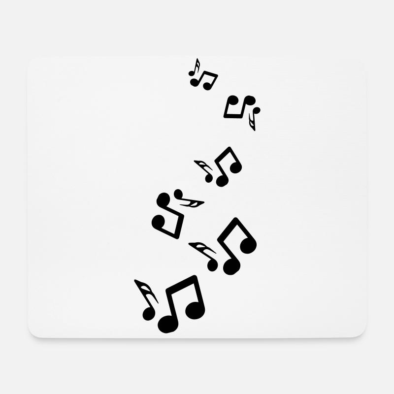 Musiknoten zeichen - Mousepad (Querformat) - Weiß