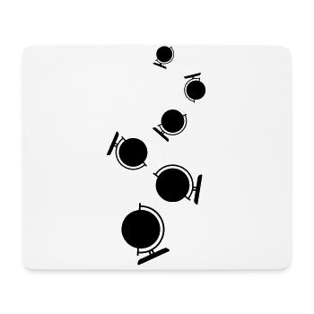Globus symbol icon - Mousepad (Querformat) - Weiß - Vorne