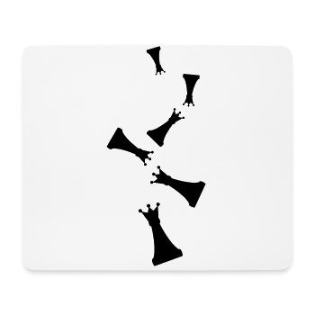 Reine des pièces d’échecs - Tapis de souris (format paysage) - blanc - Devant
