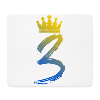 3 Zahl Krone - Mousepad (Querformat) - Weiß - Vorne