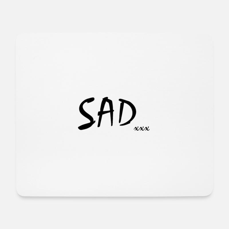 SAD - Mousepad (Querformat) - Weiß