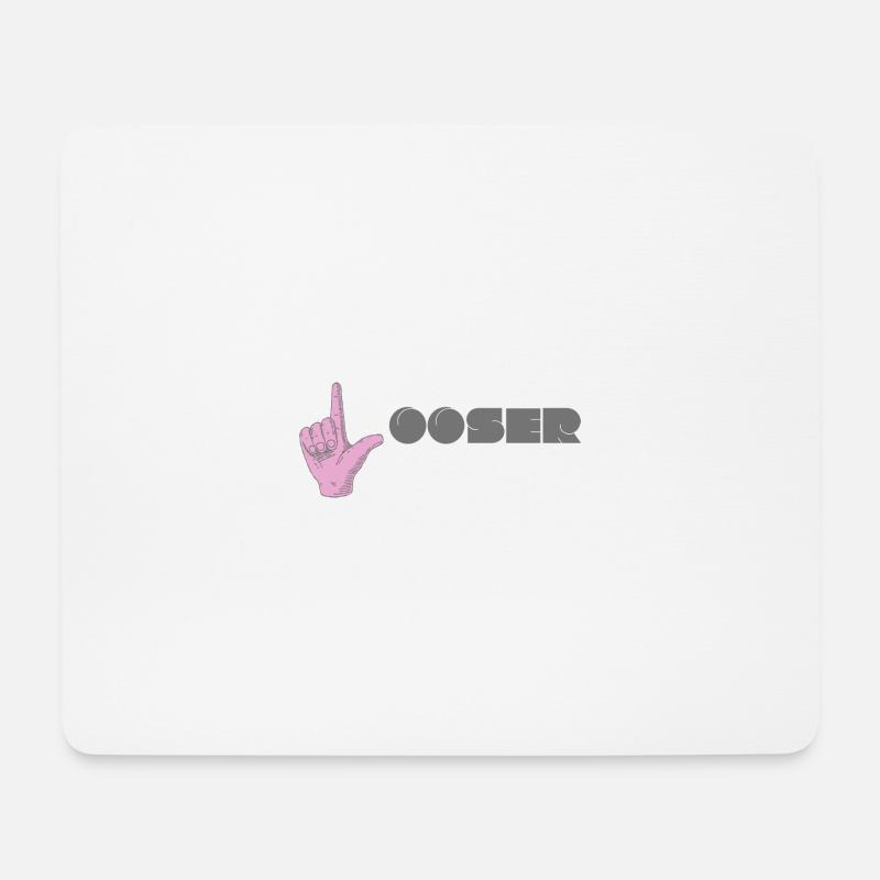Verlierer - Mousepad (Querformat) - Weiß