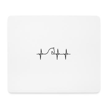 coeur de cheval - Tapis de souris (format paysage) - blanc - Devant