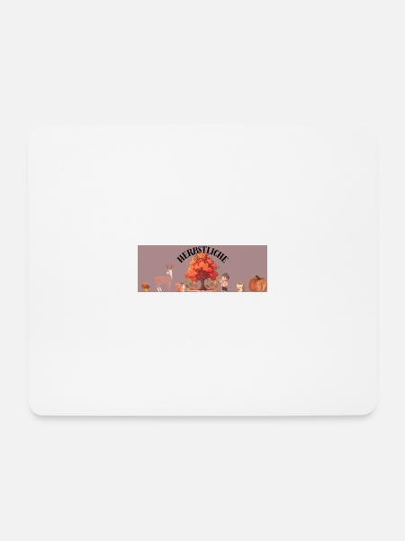 Herbstliche Grüße - Mousepad (Querformat) - Weiß