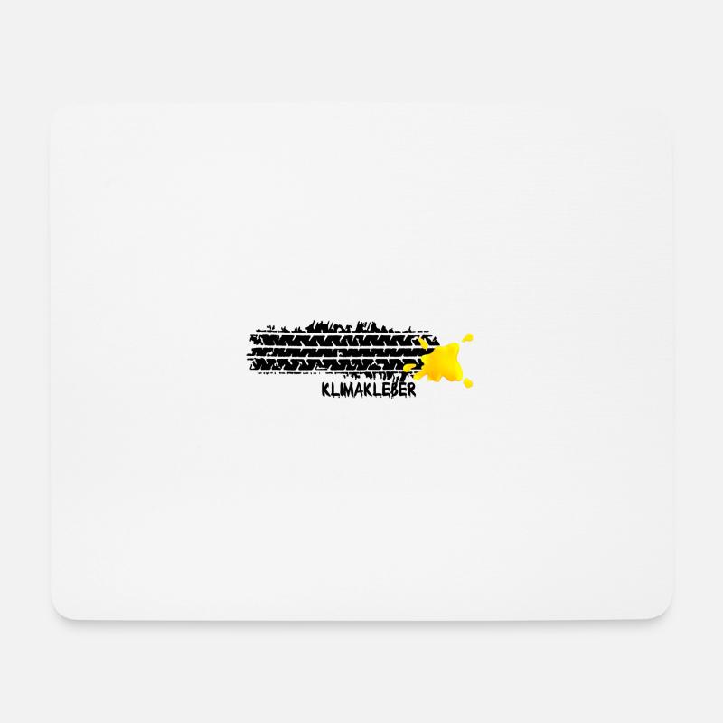 KLIMAKLEBER with glue - Mousepad (Querformat) - Weiß