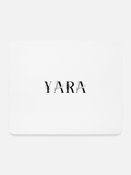 Name - Yara - Mousepad (Querformat) - Weiß