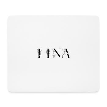 Name - Lina - Mousepad (Querformat) - Weiß - Vorne