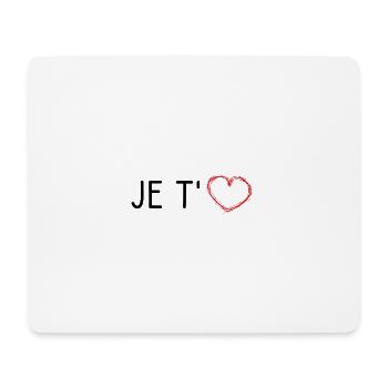 HERZ. WEIHNACHTEN. PAAR. VALENTINSTAG. GERADE VERHEIRATET. - Mousepad (Querformat) - Weiß - Vorne