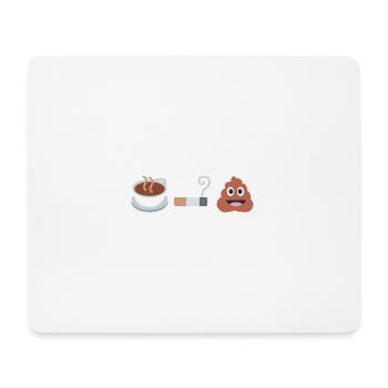 Kaffee, Kippe, K*cken - Mousepad (Querformat) - Weiß - Vorne