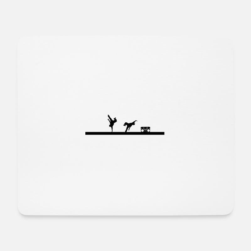 Breakdance T-Shirt Exklusiv - Mousepad (Querformat) - Weiß