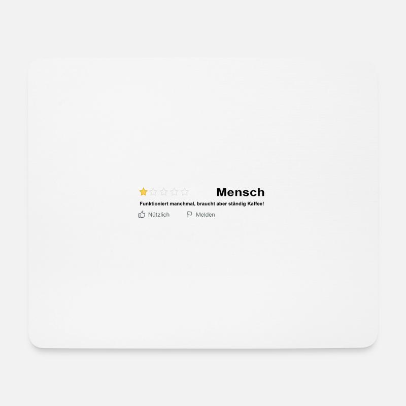 Mensch - 1 Stern - Mousepad (Querformat) - Weiß