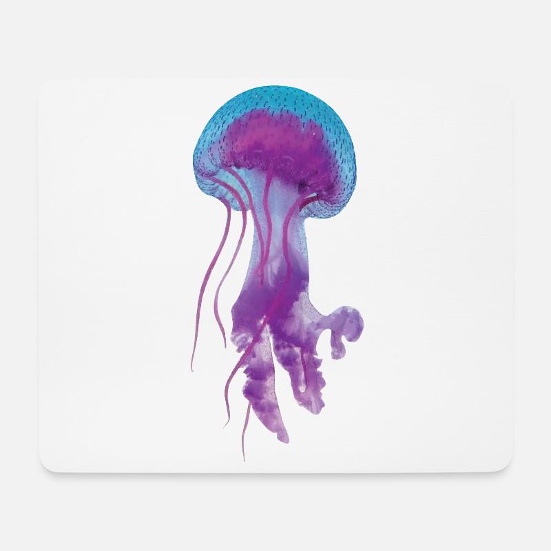 Qualle Medusa Meerestier Nesseltier Ozean Geschenk - Mousepad (Querformat) - Weiß