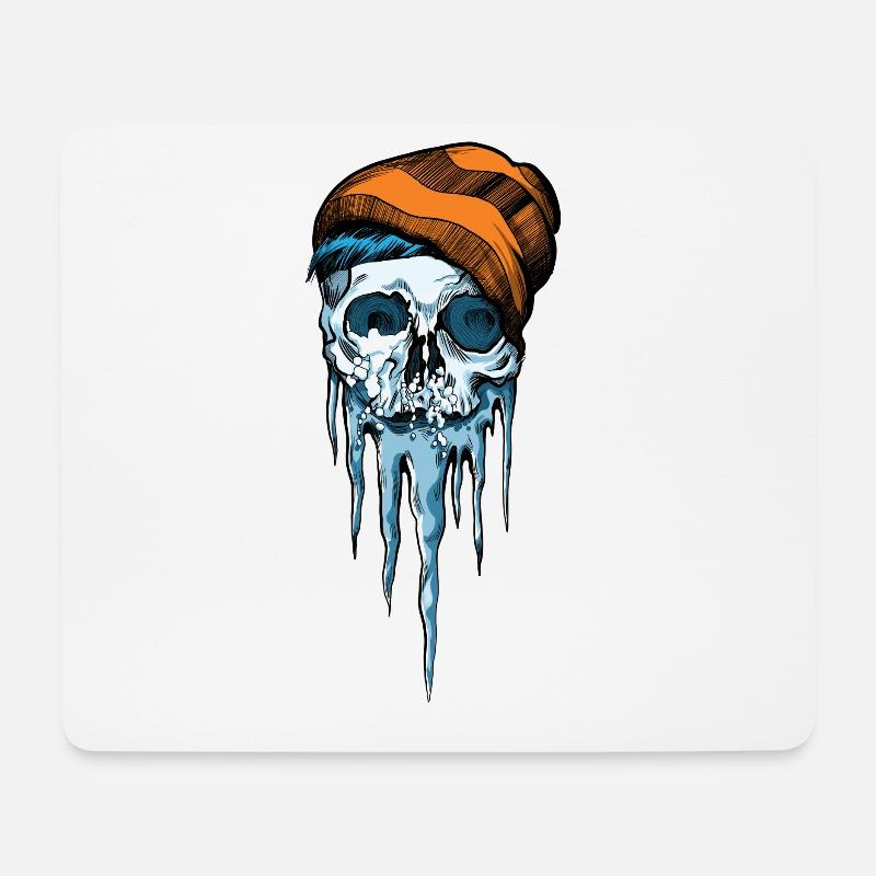 Snow Skull - Mouse Pad (horizontal) - white