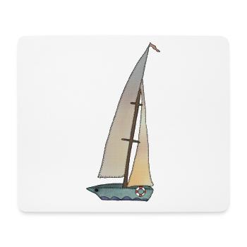 Segelboot - Mousepad (Querformat) - Weiß - Vorne