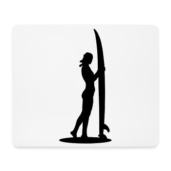 surfing_girl - Mouse Pad (horizontal) - white - Front