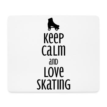 bleib ruhig und liebe skaten - Mousepad (Querformat) - Weiß - Vorne