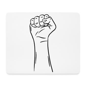 hand fist 2 / clenched fist / fight / protest - Mouse Pad (horizontal) - white - Front