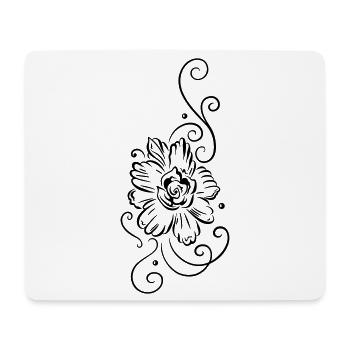Large blossom with tribal ornament, feminine - Mouse Pad (horizontal) - white - Front