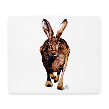Feldhase - Mousepad (Querformat) - Weiß - Vorne