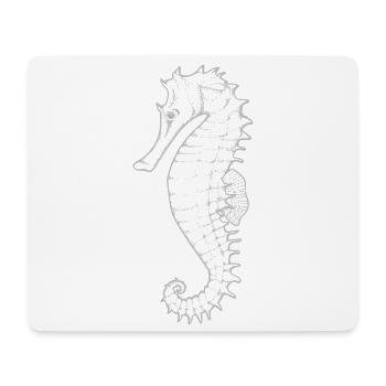 Seahorse Silhouette - Mouse Pad (horizontal) - white - Front