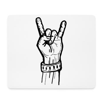 Rocker Hand Rock Music - Mouse Pad (horizontal) - white - Front