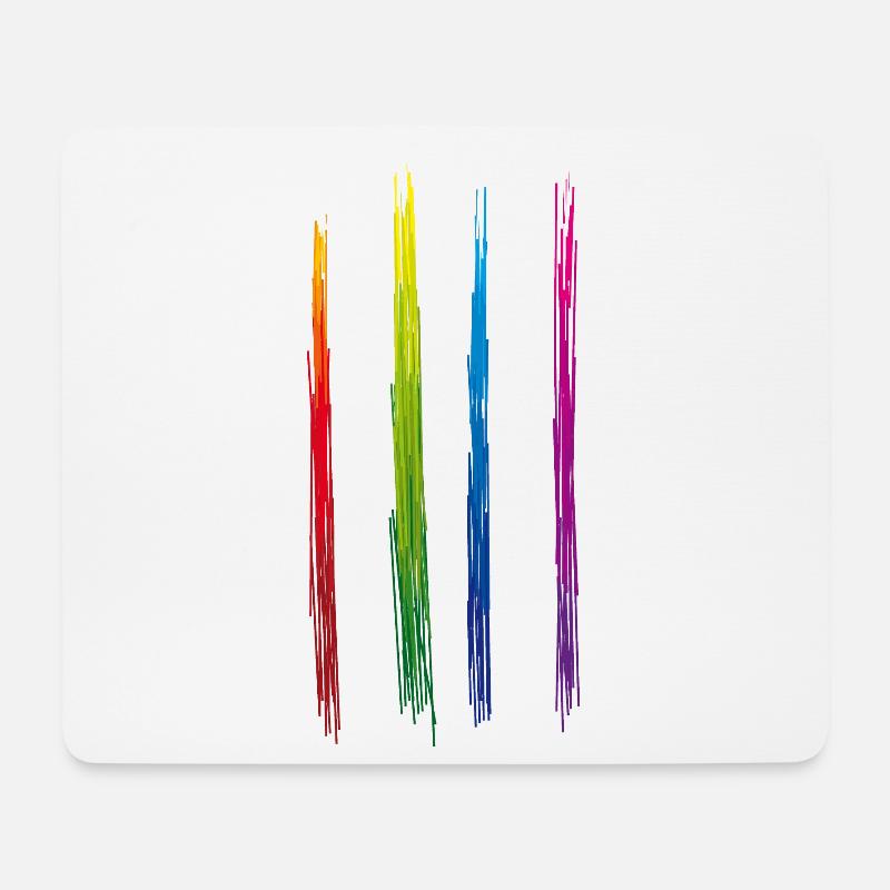 Farben Streifen - Mousepad (Querformat) - Weiß