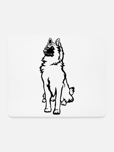 Tervuren - Mousepad (Querformat) - Weiß